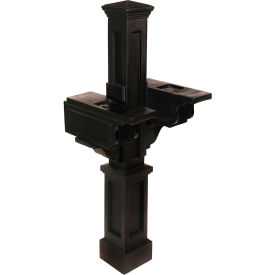 Mayne Double Mailbox Post - 56"H Black