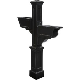 Mayne Signature Plus Mailbox Post - 56"H Black