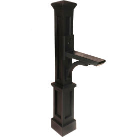 Mayne Newport Plus Mailbox Post - 56"H Black