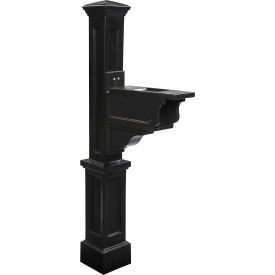 Mayne Dover Mailbox Post - 56"H Black