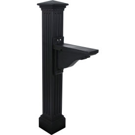 Manchester Mailbox Post - 58"H Black