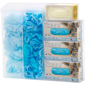Bulk PPE Isolation Organizer, 25-1/2"W x 4-1/2"D x 20-5/8"H, Frosted