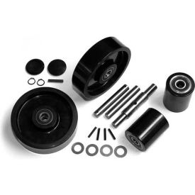 Complete Wheel Kit for Manual Pallet Jack - Fits Crown Model PTH50 (Newer)