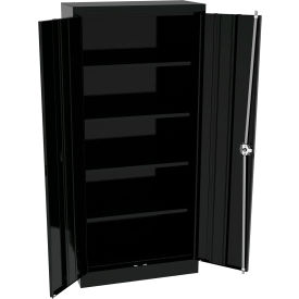 Smart Space Storage Cabinet, 30"W x 15"D x 66"H, Black, All-Welded