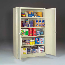 Jumbo Heavy Duty Storage Cabinet, 20 Gauge, 48"W x 24"D x 78"H, Champagne Putty