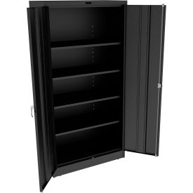 Expanded Deluxe Heavy Duty Storage Cabinet, 22 Gauge, 36"W x 18"D x 72"H, Black