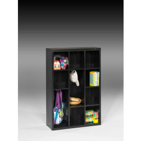 Cubby Cabinet - Welded 34-1/2"W x 13-1/2"D x 52"H Black