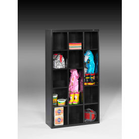 Cubby Cabinet - Welded 34-1/2"W x 13-1/2"D x 66"H Black