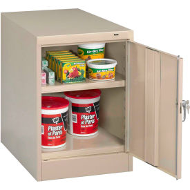 Standard Desk Height Cabinet, 19"W x 24"D x 30"H, All-Welded, Sand
