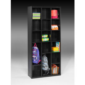 Cubby Cabinet - Welded 34-1/2"W x 13-1/2"D x 78"H Black