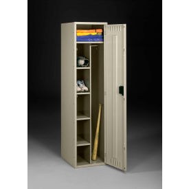 1-Tier 1 Door Combination Locker, 24"W x 21"D x 72"H, Sand, All-Welded