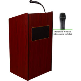Aristocrat Sound Podium / Lectern with Handheld Wireless Mic, Mahogany