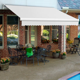 Retractable Awning Manual 18'W x 10'D x 10"H Off White