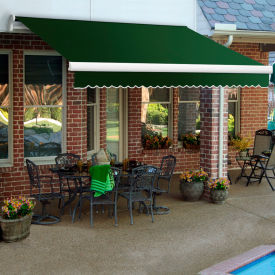 Retractable Awning Manual 16'W x 10'D x 10"H Forest Green
