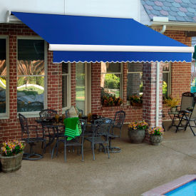 Retractable Awning Manual 16'W x 10'D x 10"H Blue