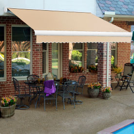 Right Motor Retractable Awning 10'W x 8"D x 10"H Linen