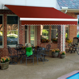 Retractable Awning Manual 10'W x 8'D x 10"H Terra Cotta