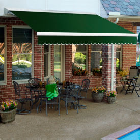 Manual Retractable Awning 12'W x 10'D x 10"H Forest Green