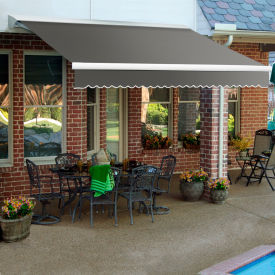 Retractable Awning 12'W x 10'D x 10"H Gray
