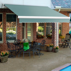 Retractable Awning Manual 12'W x 10'D x 10"H Sage/Cream