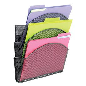 Magnetic Mesh Triple File Pocket