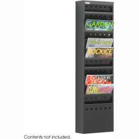 11 Pocket Steel Magazine Rack - Black