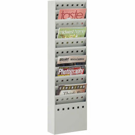 11 Pocket Steel Magazine Rack - Gray