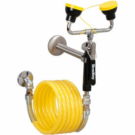 Eye/Face Wash, 12' Hand-Held Hose, Dual Head With Squeeze Valve