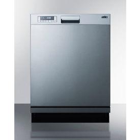 Dishwasher, Energy Star, 12 Place Settings, 23-1/2"W x 22-1/2"D x 34"H, Stainless Steel