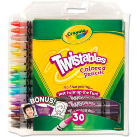Twistables Colored Pencils, 30 Assorted Colors/Pack