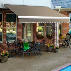 Retractable Awning Manual 8'W x 10'H x 7'D Taupe