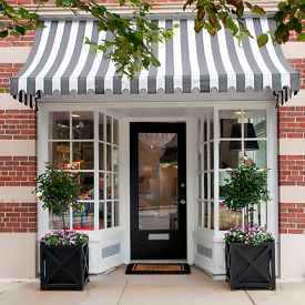 Window/Entry Awning 7-3/8'W x 2-9/16'H x 2'D Gray/White
