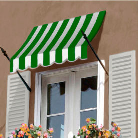 NO21-5FW Spear Arm Awning 5-3/8'W x 2-9/16'H x 1-5/16'D Forest Green/White