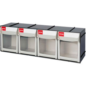 Flipout Bins - 4 Compartment 23-3/4"W x 6-1/2"L x 8-5/8"H