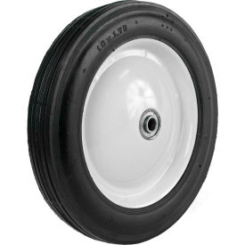 Light Duty Steel Wheel - 10 x 1.75 - 1-5/8" Offset Hub - 1/2" BB - Rib Tread