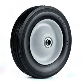 Light Duty Steel Wheel - 8 x 1.75 - 2" Centered Hub - 1/2" BB - Rib Tread