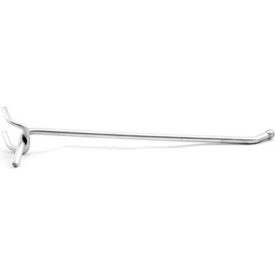 8" Peg Hook, Ball Tip, Bright Silver