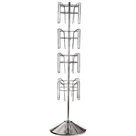 Rotating Literature Display with 16 Standard Wire Pockets and Round Base