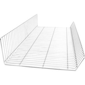 Wire Basket, 48"W x 16"D x 4.5" to 8.5"H, Bright Silver