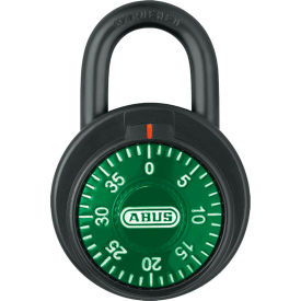 Front Faced Combination Padlock, Green, Pack of 6