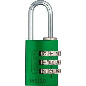 Anodized Aluminum Resettable 3-Dial Combination Lock - Green