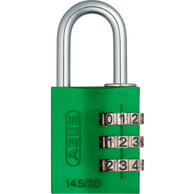 Anodized Aluminum Resettable 3-Dial Combination Lock - Green