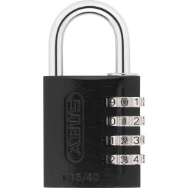 Anodized Aluminum Resettable 3-Dial Combination Lock - Black