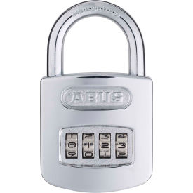 Steel Resettable 4-Dial Combination Padlock Chrome 160/50 C 2"