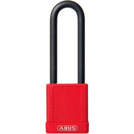 Lockout Padlock, Non-Conductive 3-Inch Shackle, Red