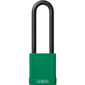 Keyed Alike Lockout Padlock, Non-Conductive 3-Inch Shackle, Green, 06775