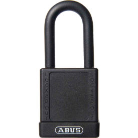 74/40 Keyed Different Lockout Padlock, 1-1/2-Inch Non-Conductive Shackle, Black