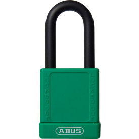 74/40 Keyed Different Lockout Padlock, 1-1/2-Inch Non-Conductive Shackle, Green