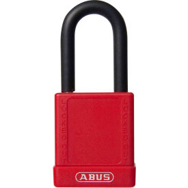 Keyed Different Lockout Padlock, 1-1/2-Inch Non-Conductive Shackle, Red, 09805