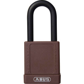 Keyed Alike Lockout Padlock, 1-1/2-Inch Non-Conductive Shackle, Brown